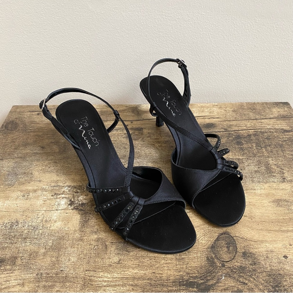 The Touch Nina Black Kitten Heel